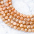 6mm Peach Moonstone Bead Half Strand F12