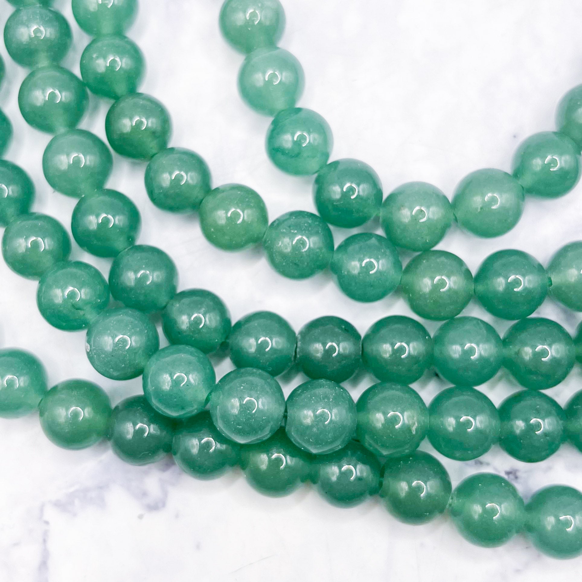 10mm Green Aventurine Bead Strand T14