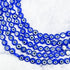 6mm Blue Evil Eye Glass Coin Bead Strand Y8