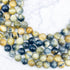 8mm Golden / Blue Tiger's Eye Bead Strand M22