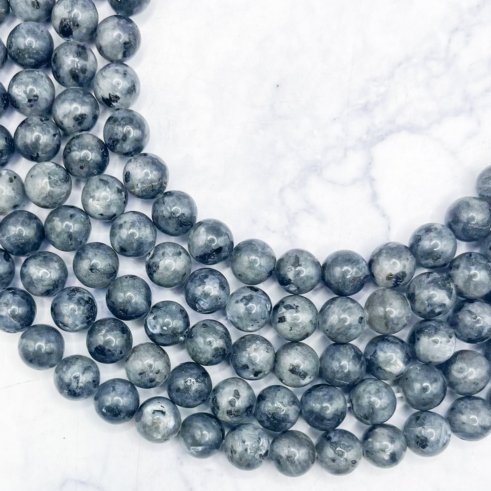 8mm Larvikite Bead Strand G10