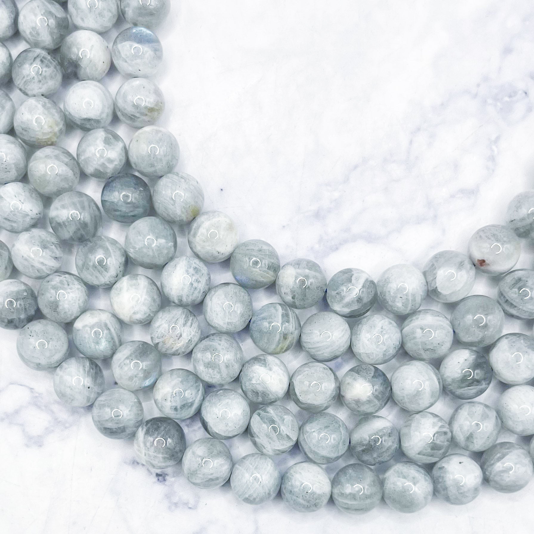 8mm Light Labradorite Bead Strand A22