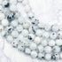 10mm Rainbow Moonstone with Tourmaline Bead Half Strand J23
