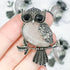45x33mm Rose Quartz Owl Pendant X10