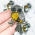 45x33mm Tiger's Eye Owl Pendant W10