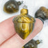 29mm Tiger's Eye Acorn Pendant J8