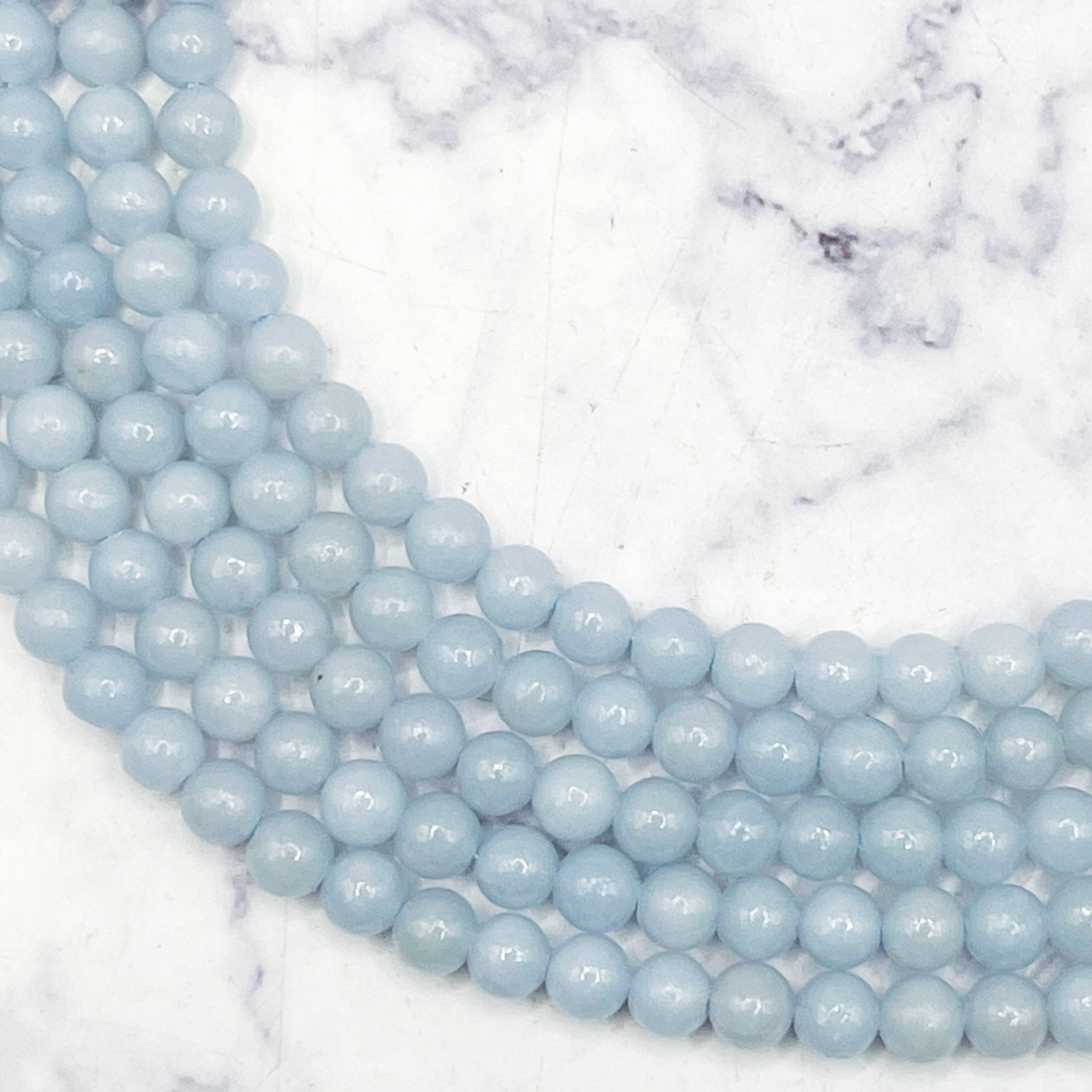 4mm Angelite Bead Strand V20