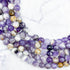 6mm Faceted Dog Tooth Amethyst Bead Strand F26