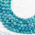 8mm Dyed Lagoon Sugar Heart Agate Bead Strand W20