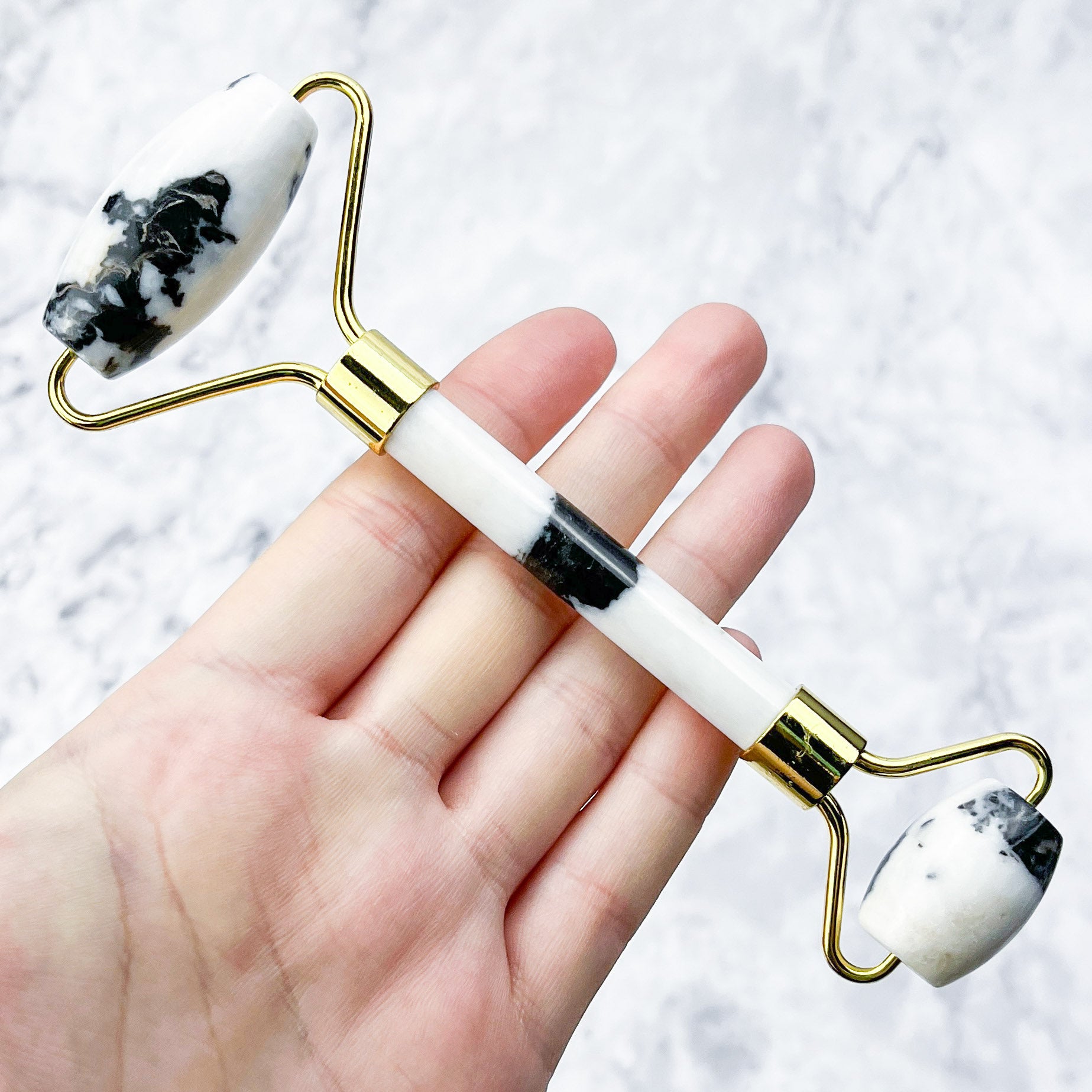 Zebra Jasper Dual Facial Massage Roller G18