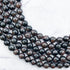 6mm Garnet in Arfvedsonite Bead Strand Y16