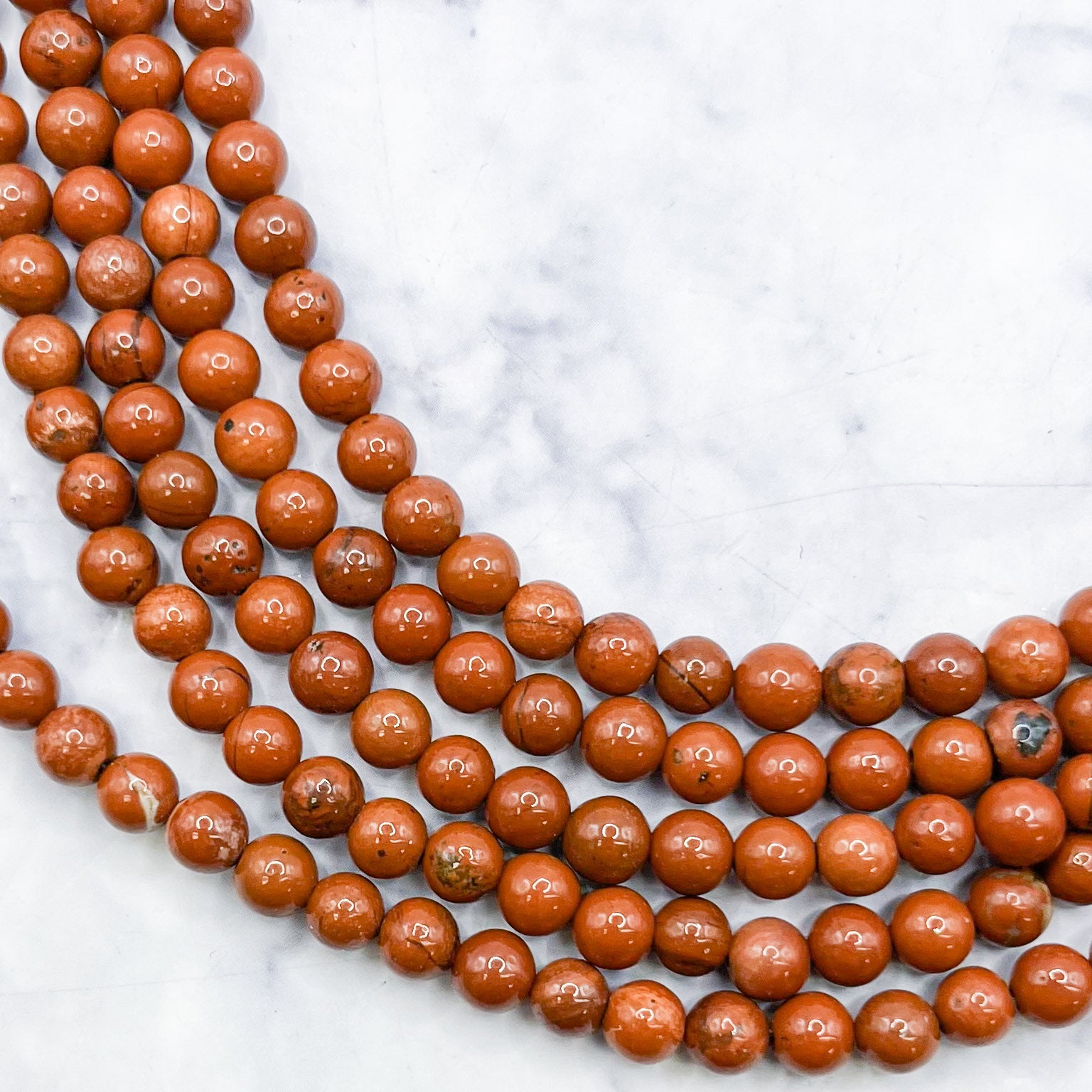 4mm Red Jasper Bead Strand Y8