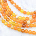 8mm Dyed Orange Banded Agate Bead Strand H12