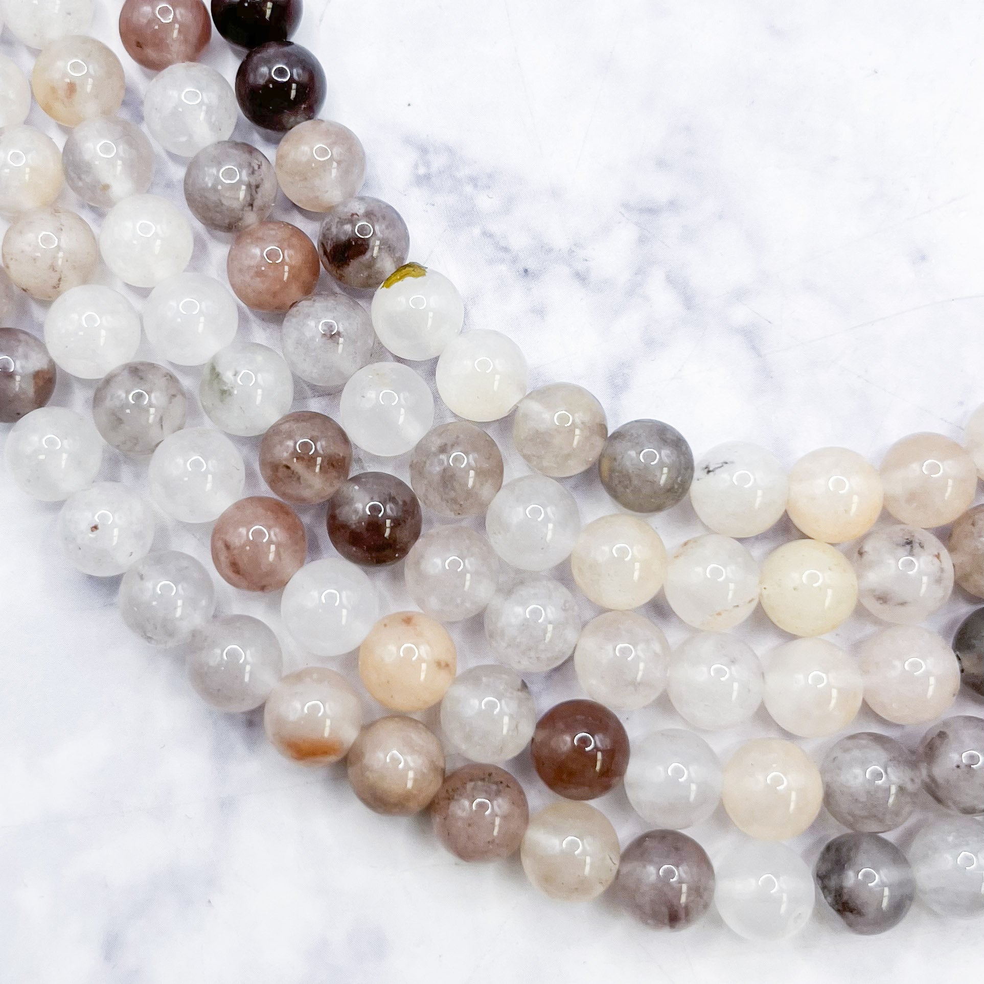 6mm Berry Quartz Bead Strand U8