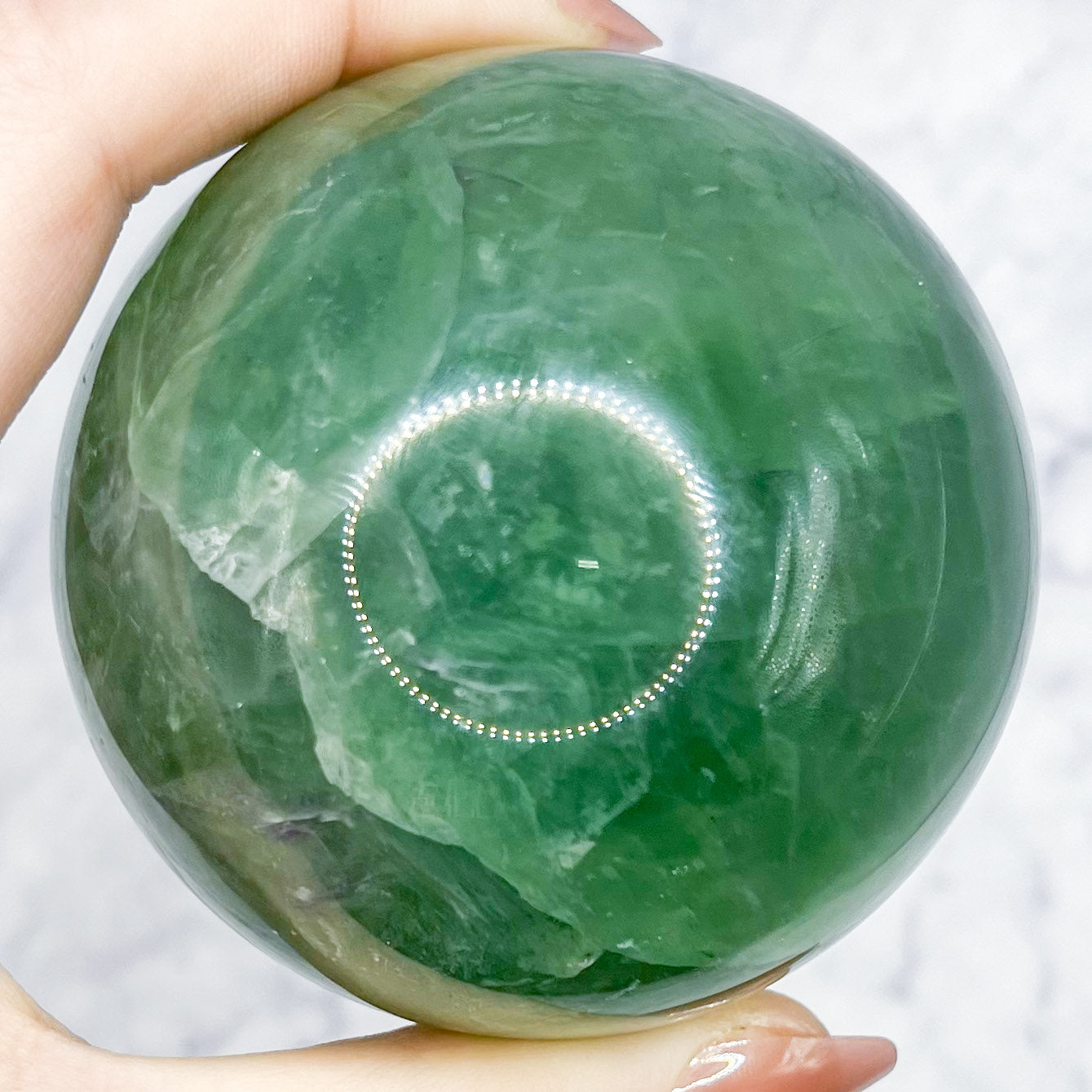 Purple/Green Fluorite Sphere R128