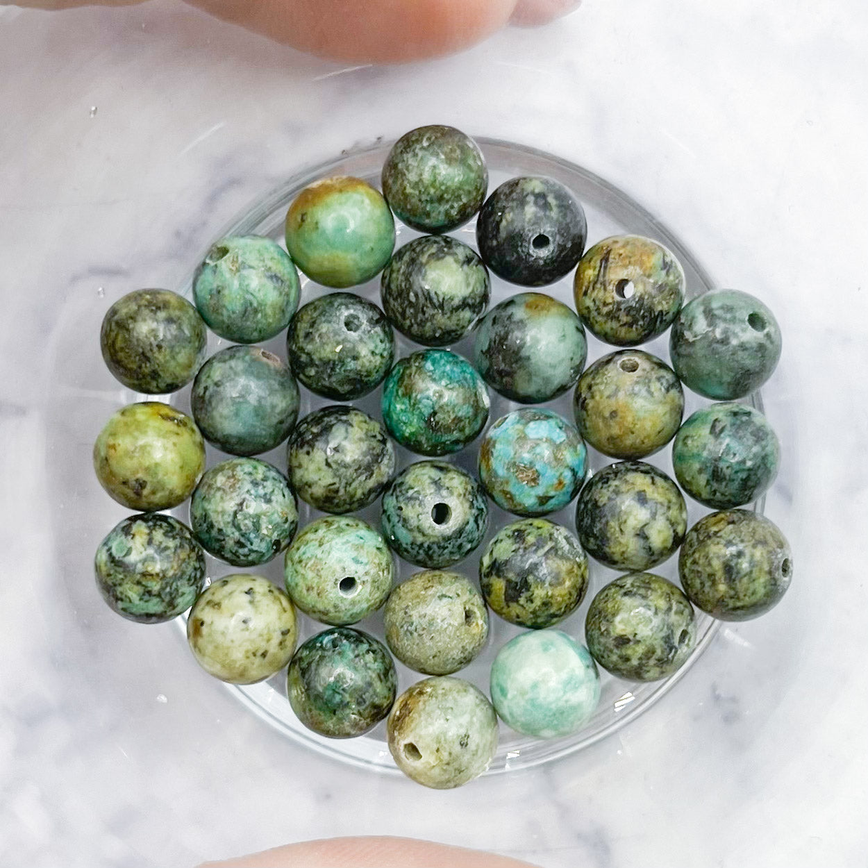 6mm African Turquoise Bead Pack (10 Beads) W3