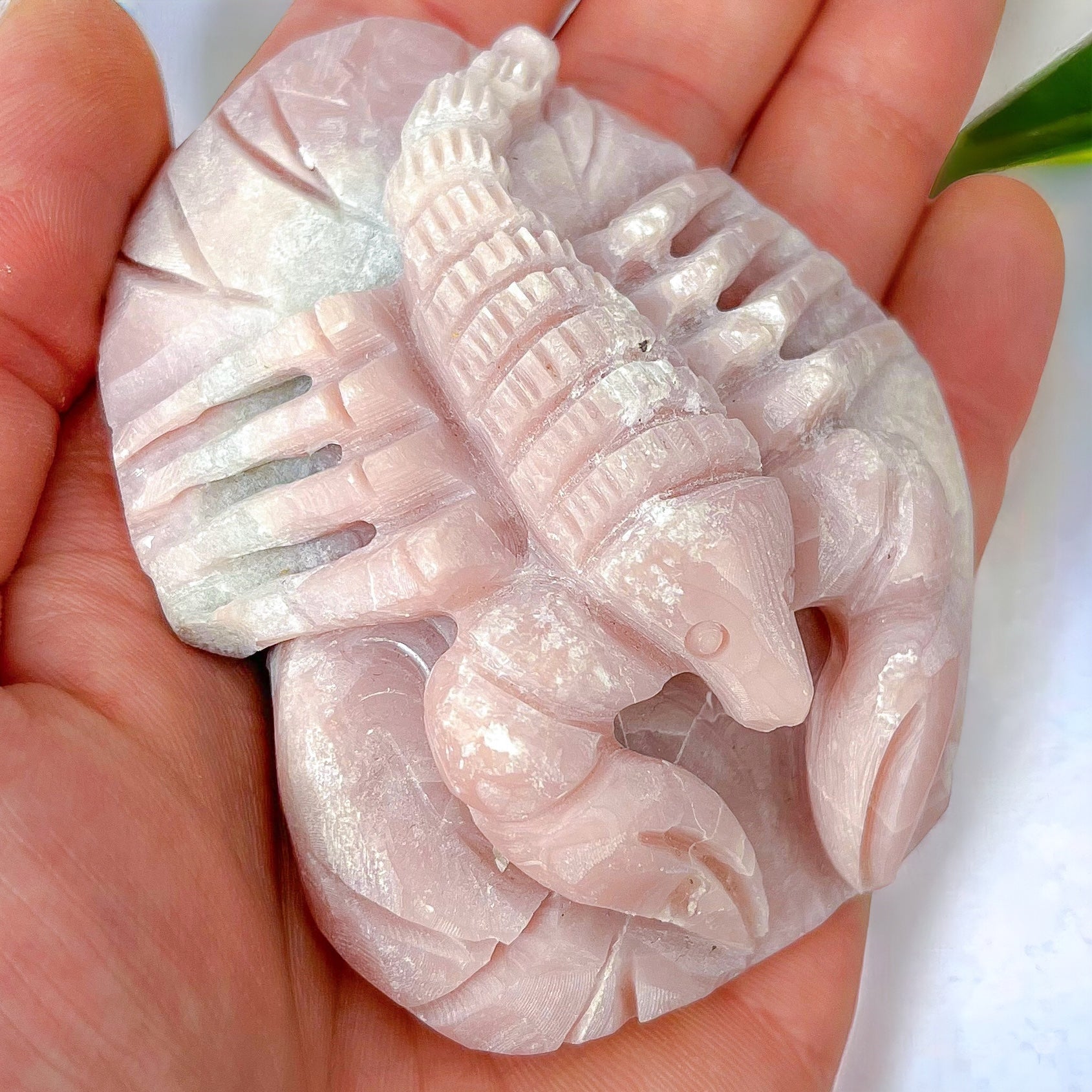 3.25 Inch Pink Opal Scorpion C145