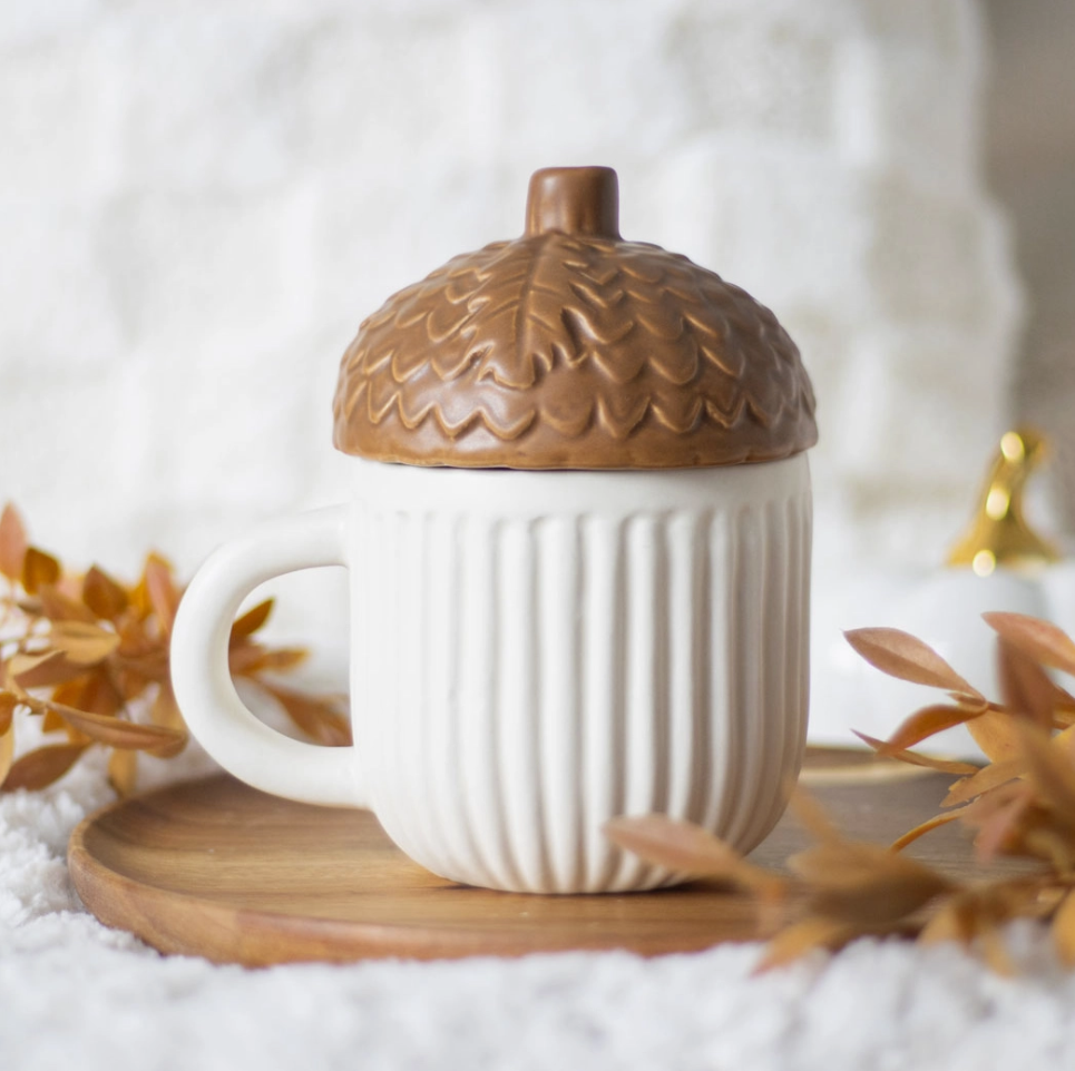 Acorn with Lid Boxed Coffee Mug