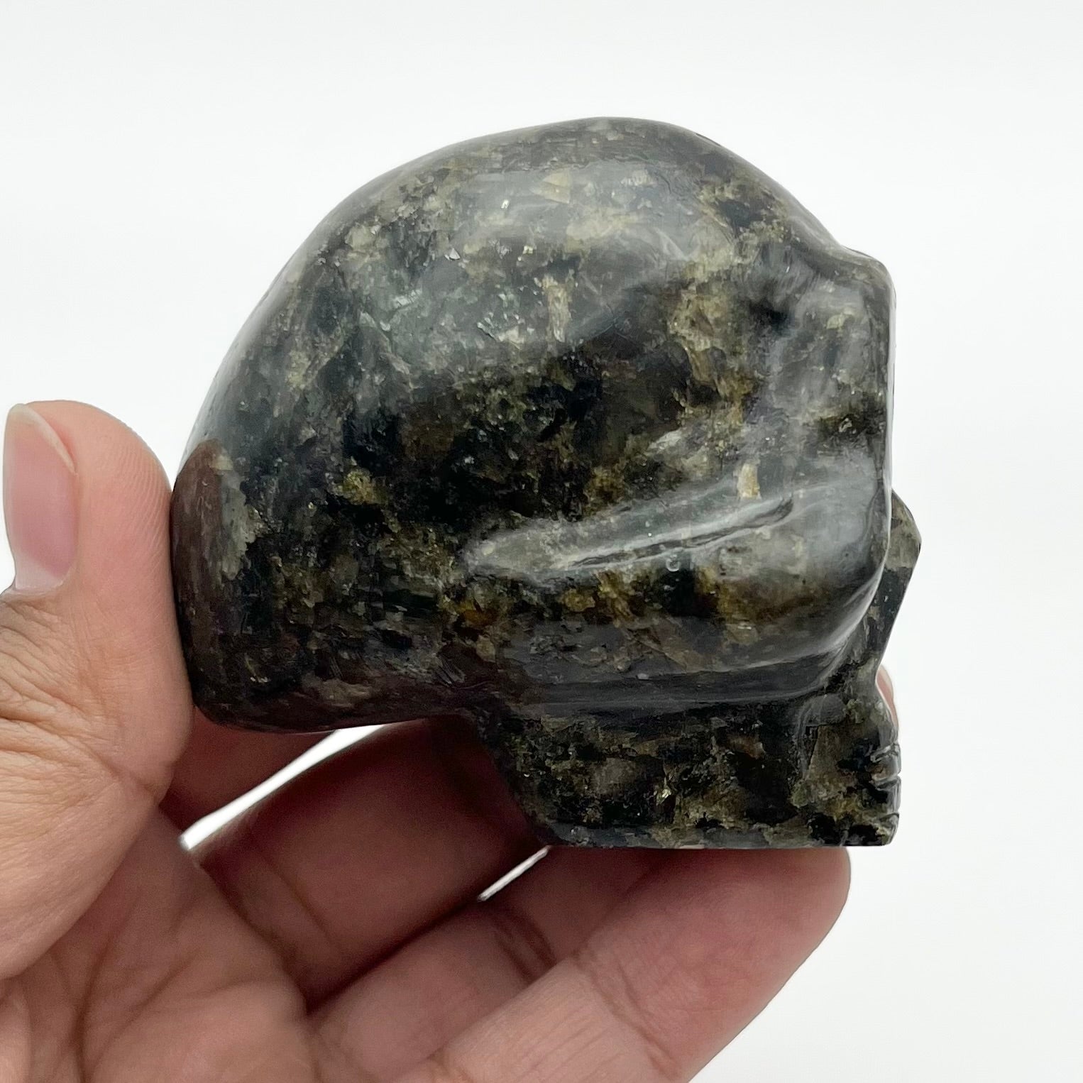 2.25 Inch Black Granite Skull L32