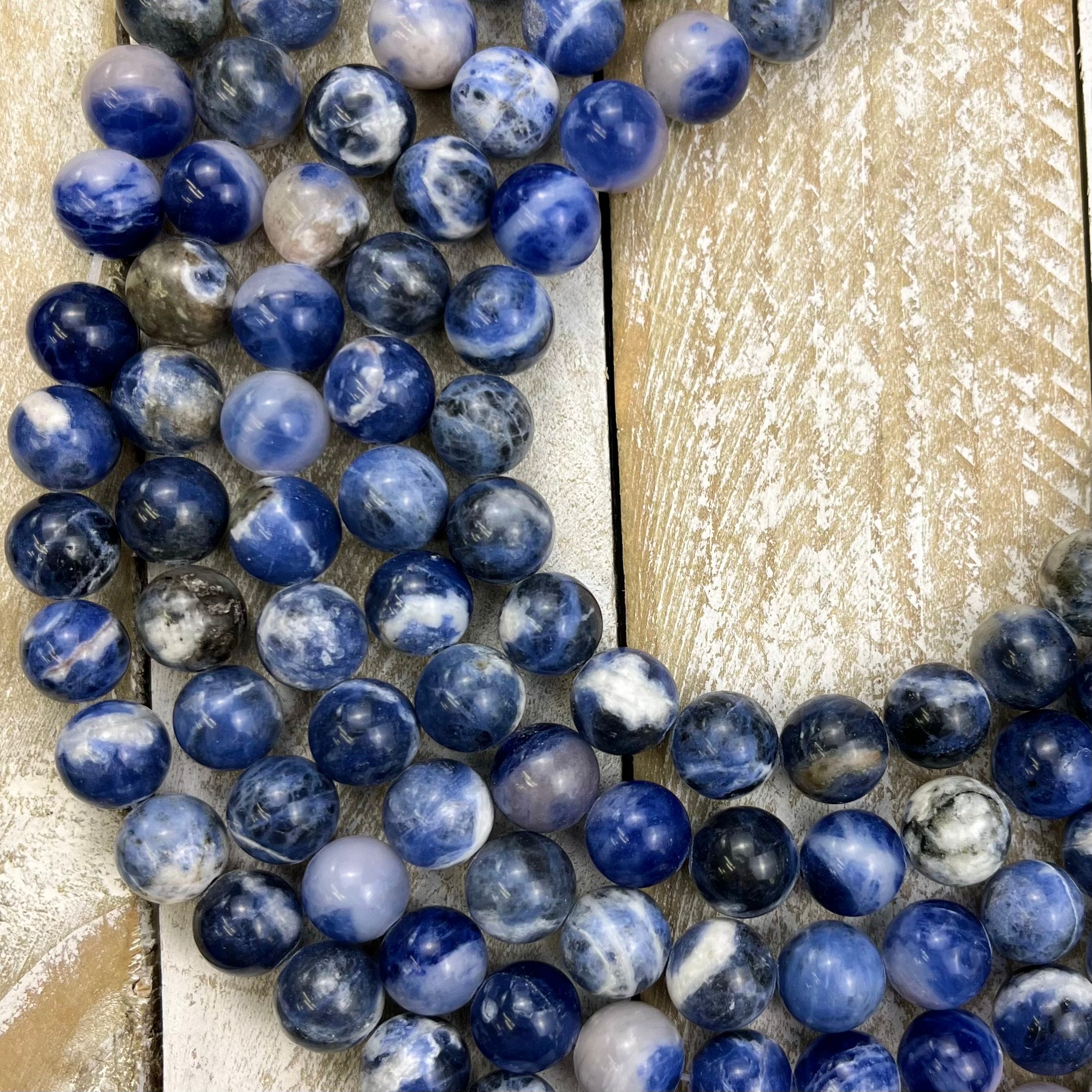 10mm Sodalite Bead Strand Q16