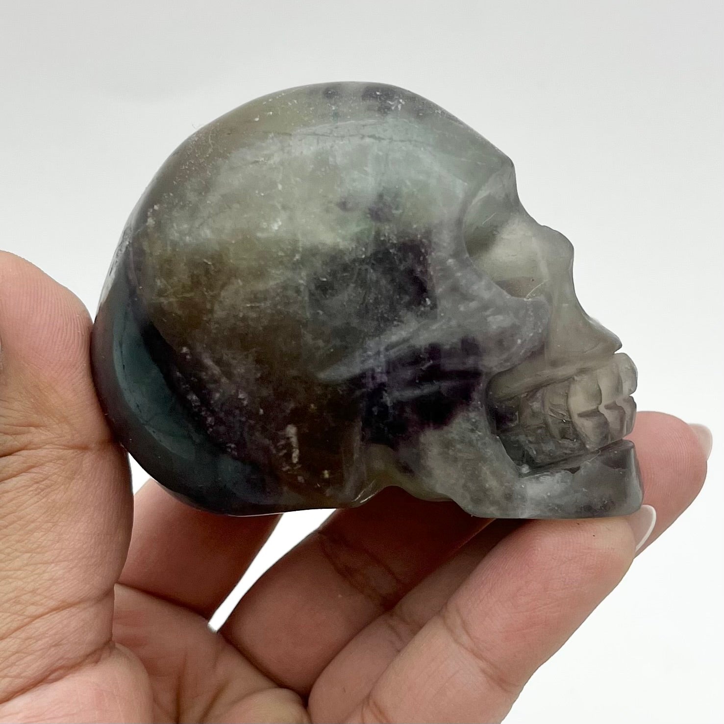 3 Inch Rainbow Fluorite Skull XX85