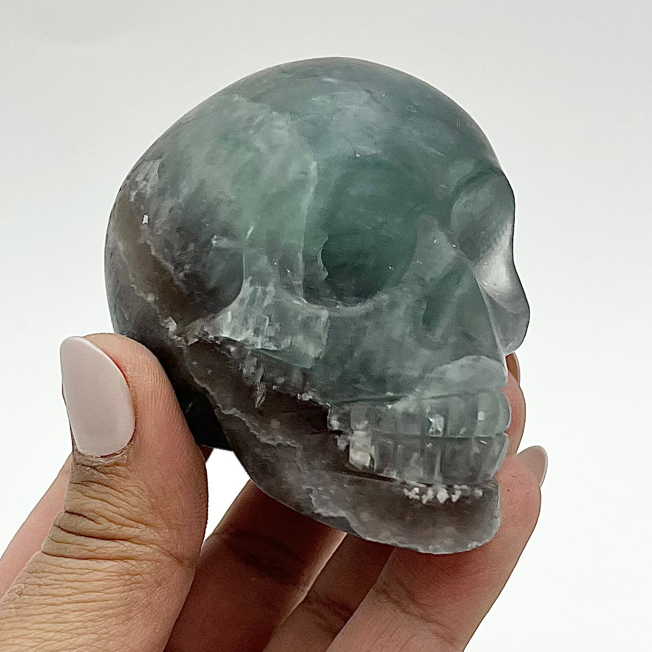 3 Inch Rainbow Fluorite Skull A85