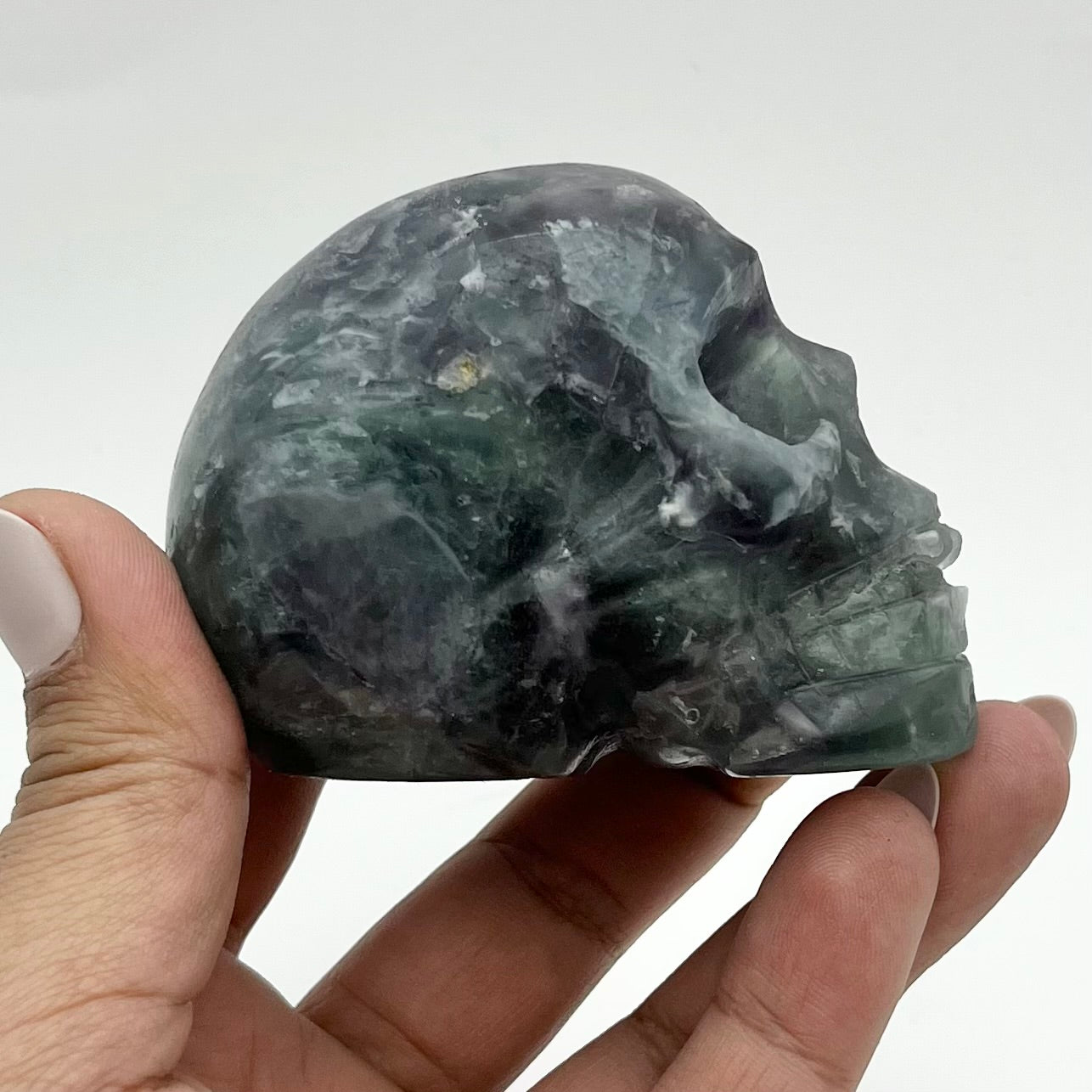 3 Inch Rainbow Fluorite Skull R85
