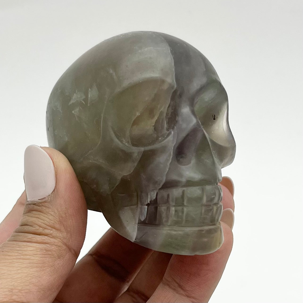 3 Inch Rainbow Fluorite Skull JJ85