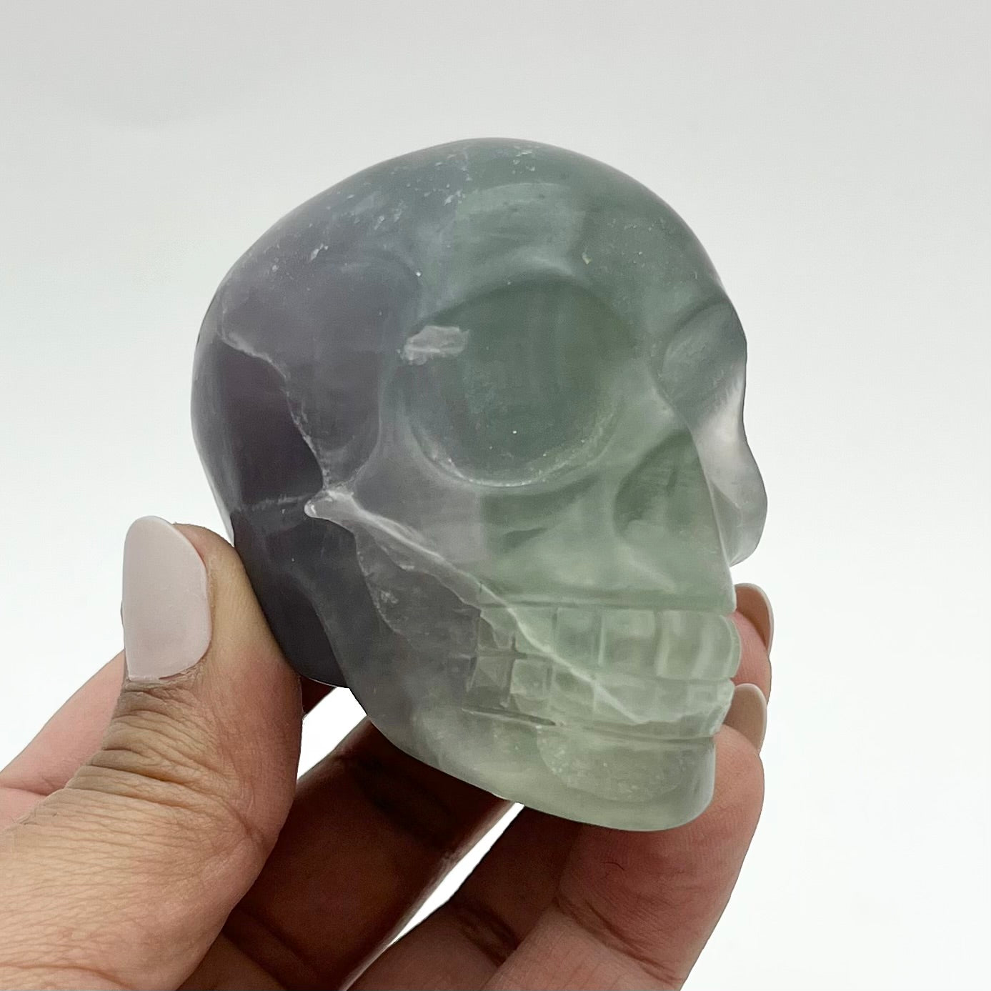 3 Inch Rainbow Fluorite Skull E85