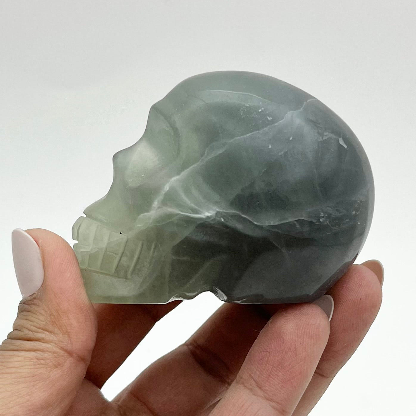 3 Inch Rainbow Fluorite Skull E85