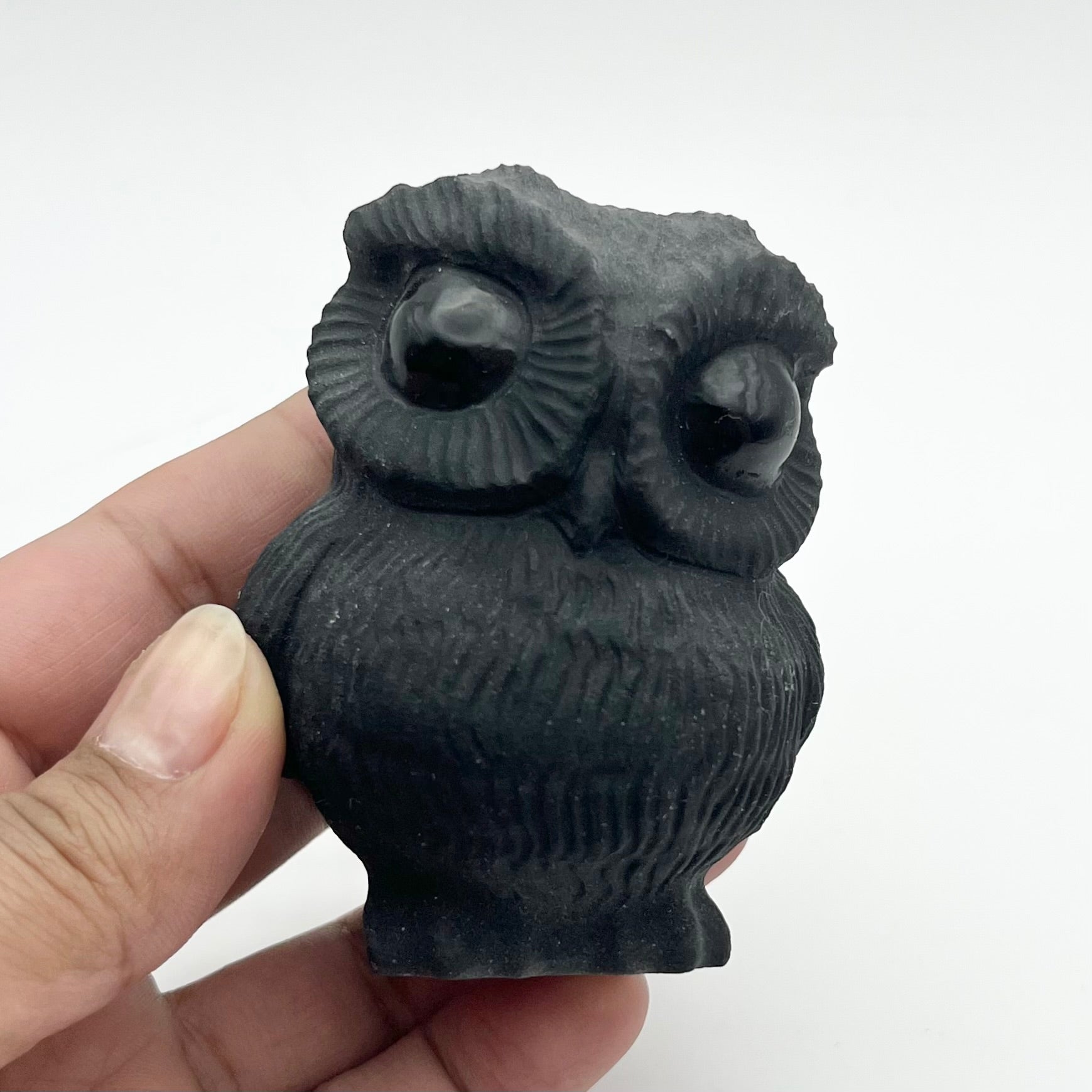 3 Inch Obsidian Owl R72