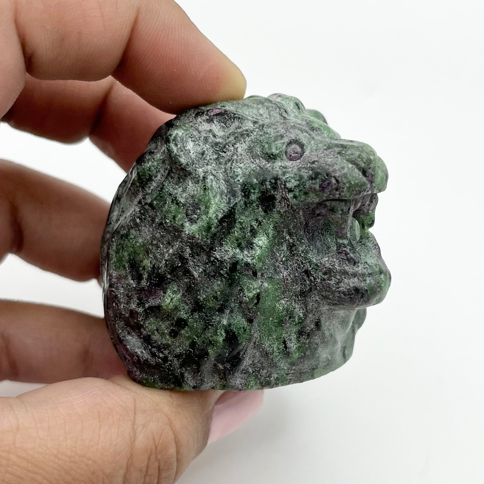 1.75 Inch Ruby in Zoisite Lion Head B48