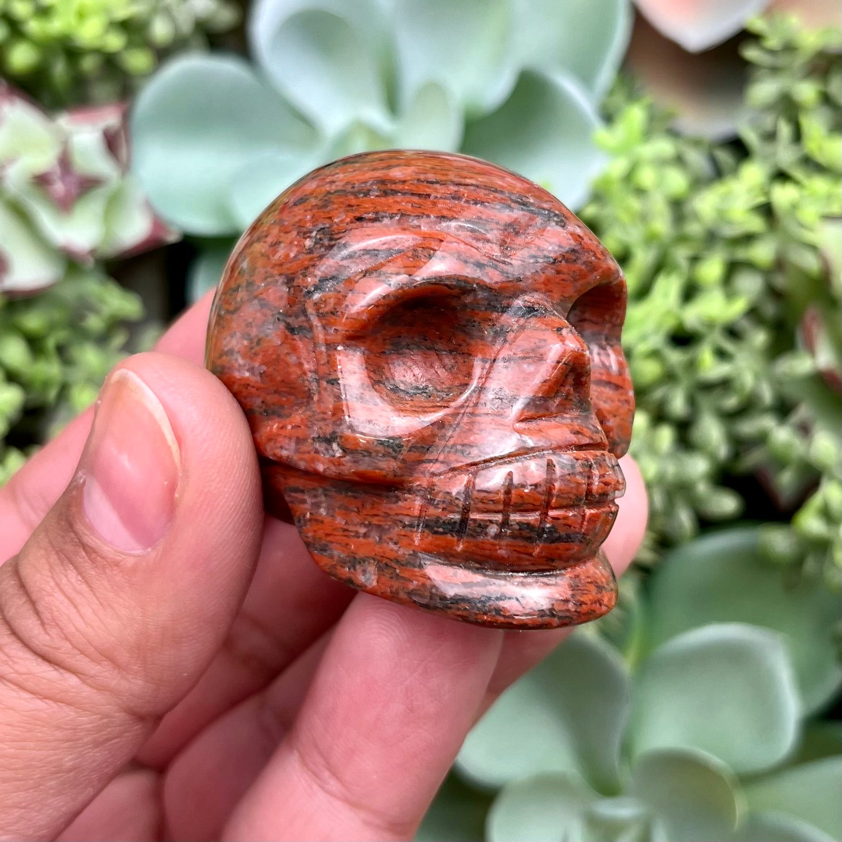 1.5 Inch Sesame Jasper Skull G30