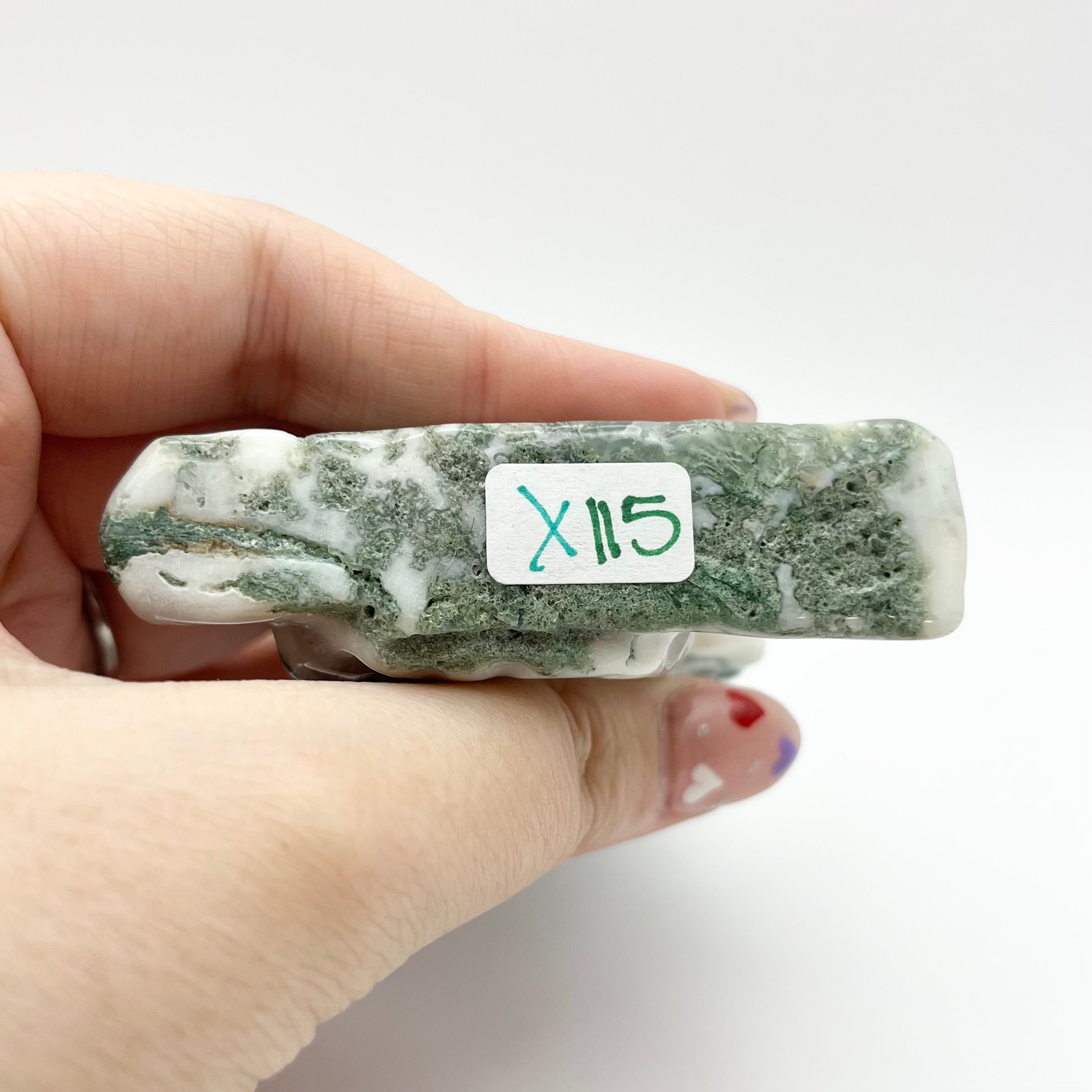 4 Inch Moss Agate Seahorse X115