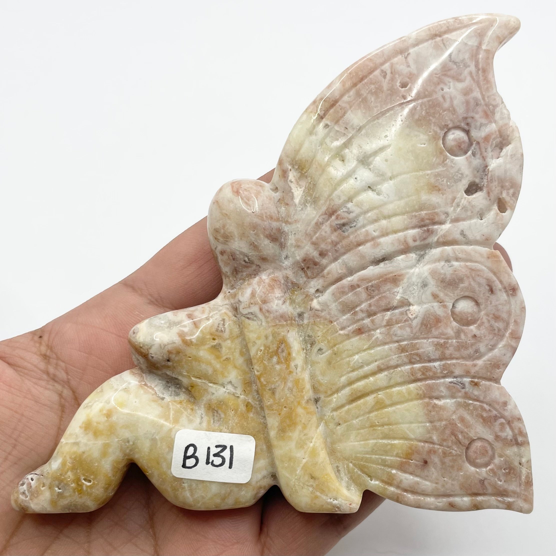 4 Inch Pink Agate Fairy B131