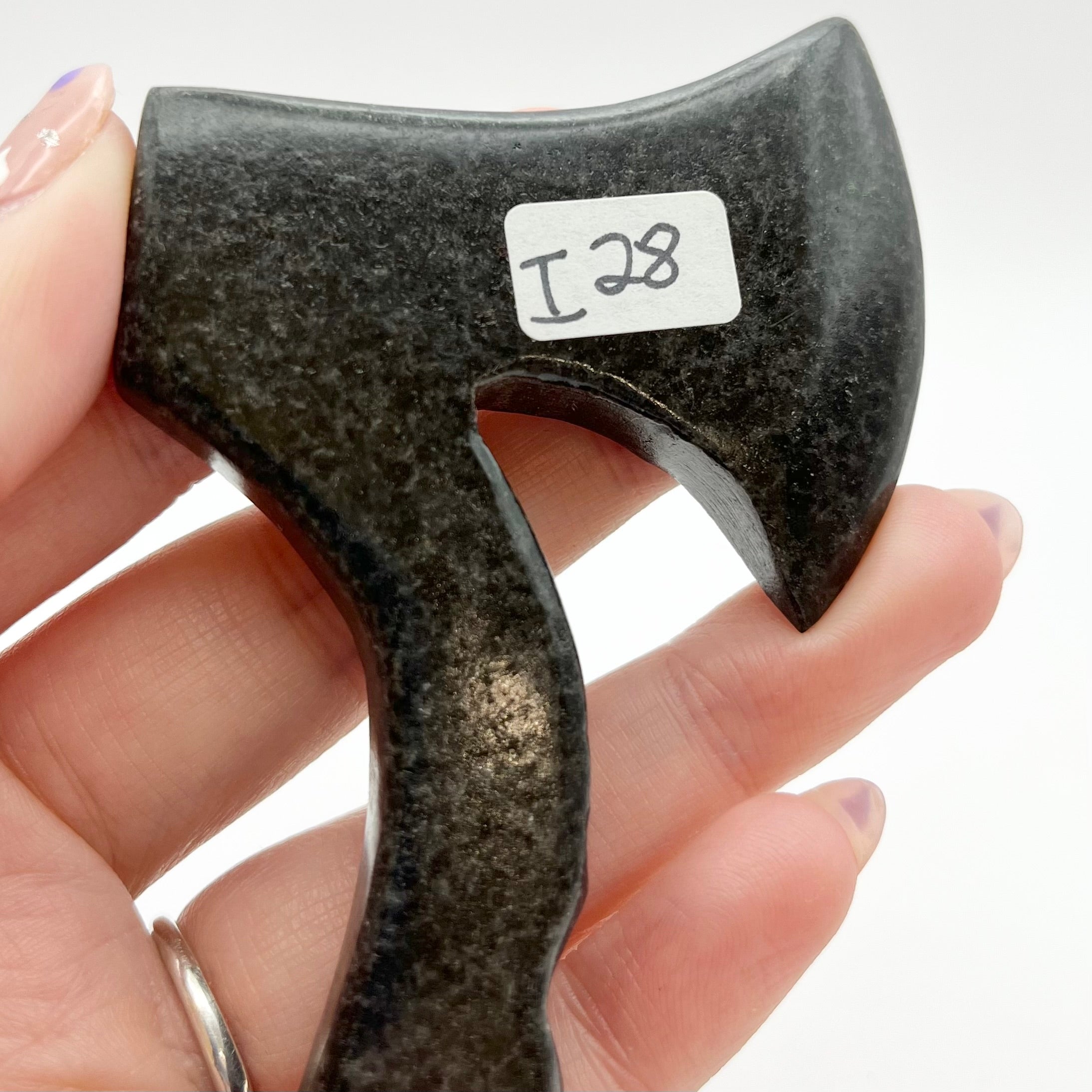 4.75 Inch Black Jasper Axe I28