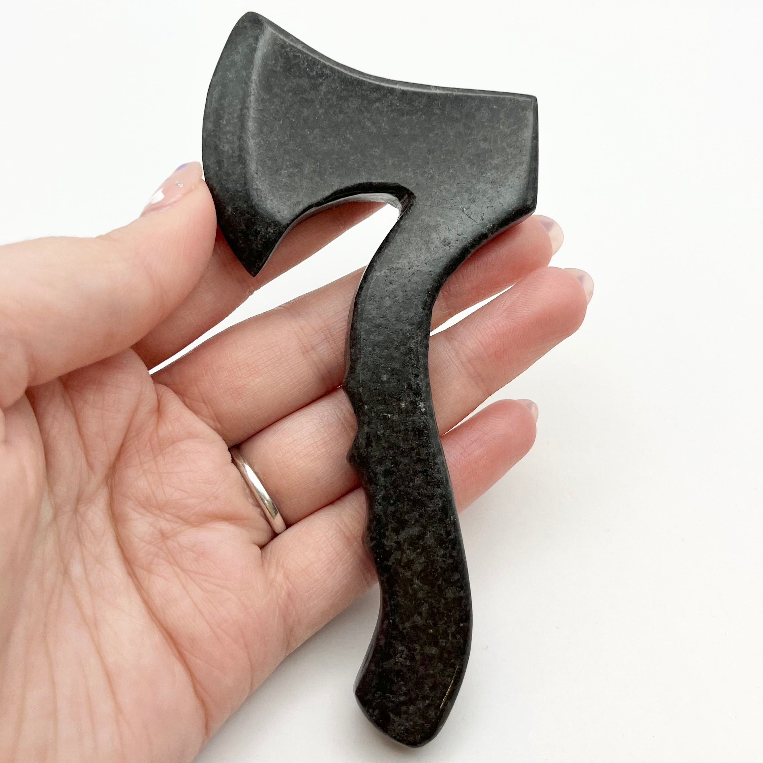 4.75 Inch Black Jasper Axe I28