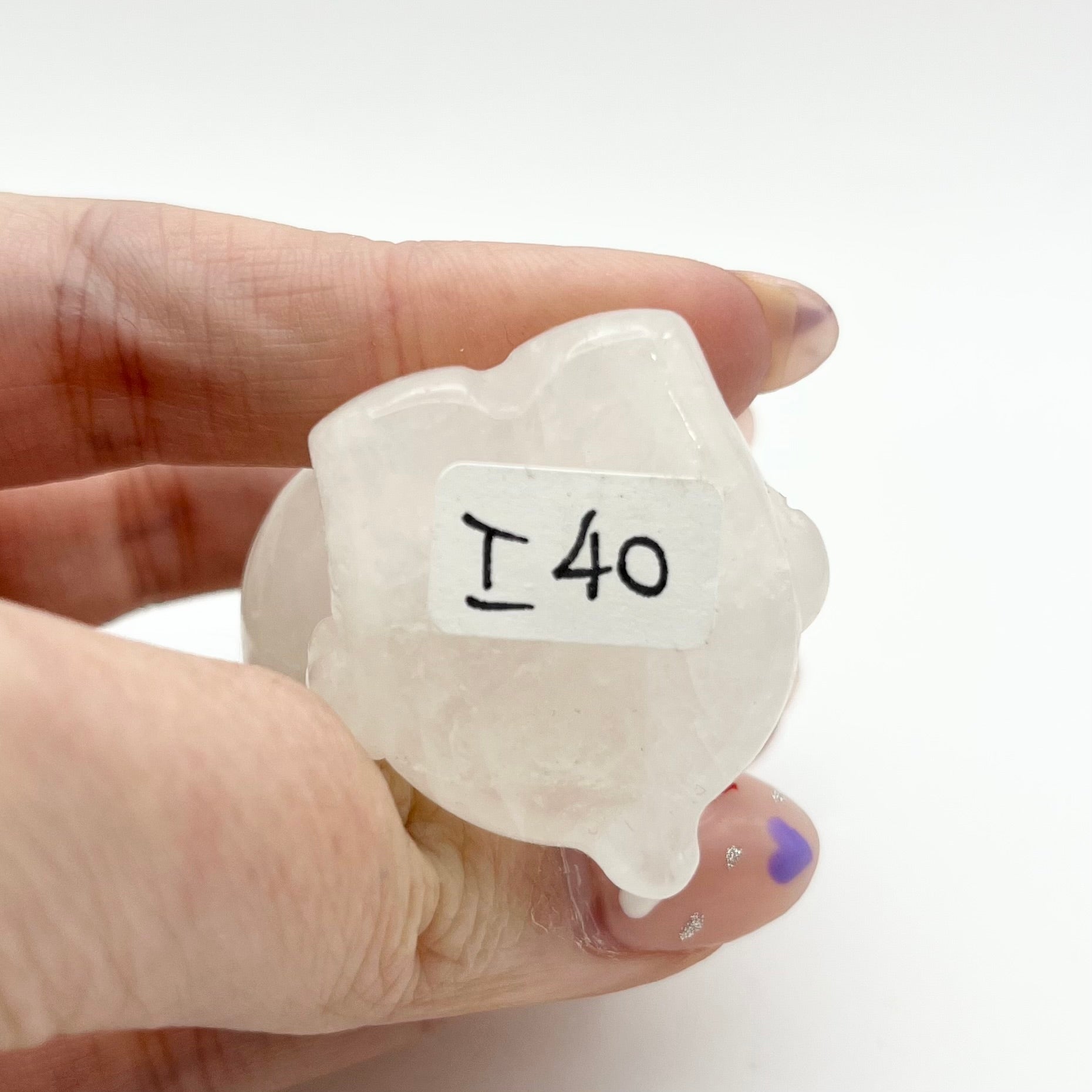 1.75 Inch Rose Quartz Hello Kitty Carving I40