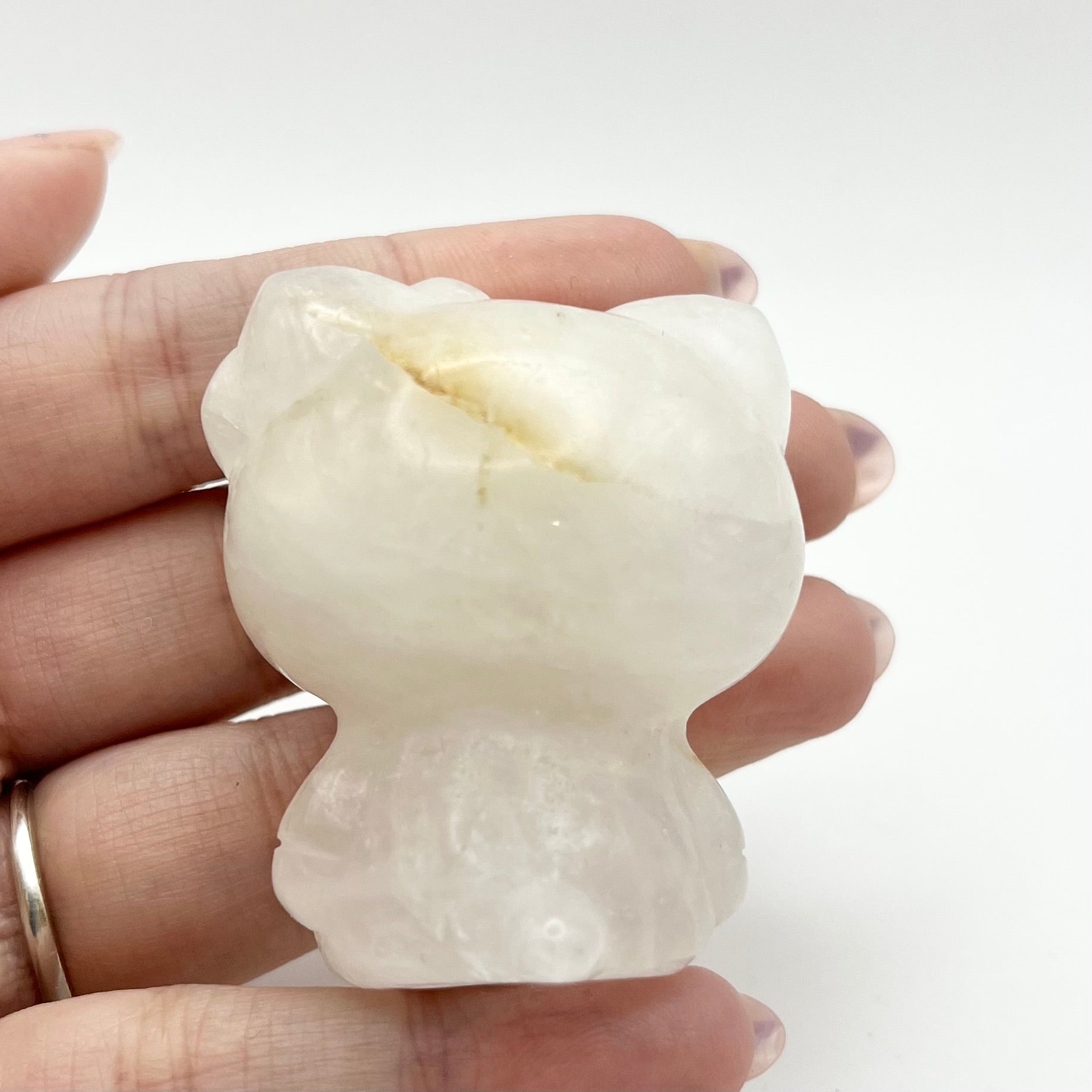 1.75 Inch Rose Quartz Hello Kitty Carving I40