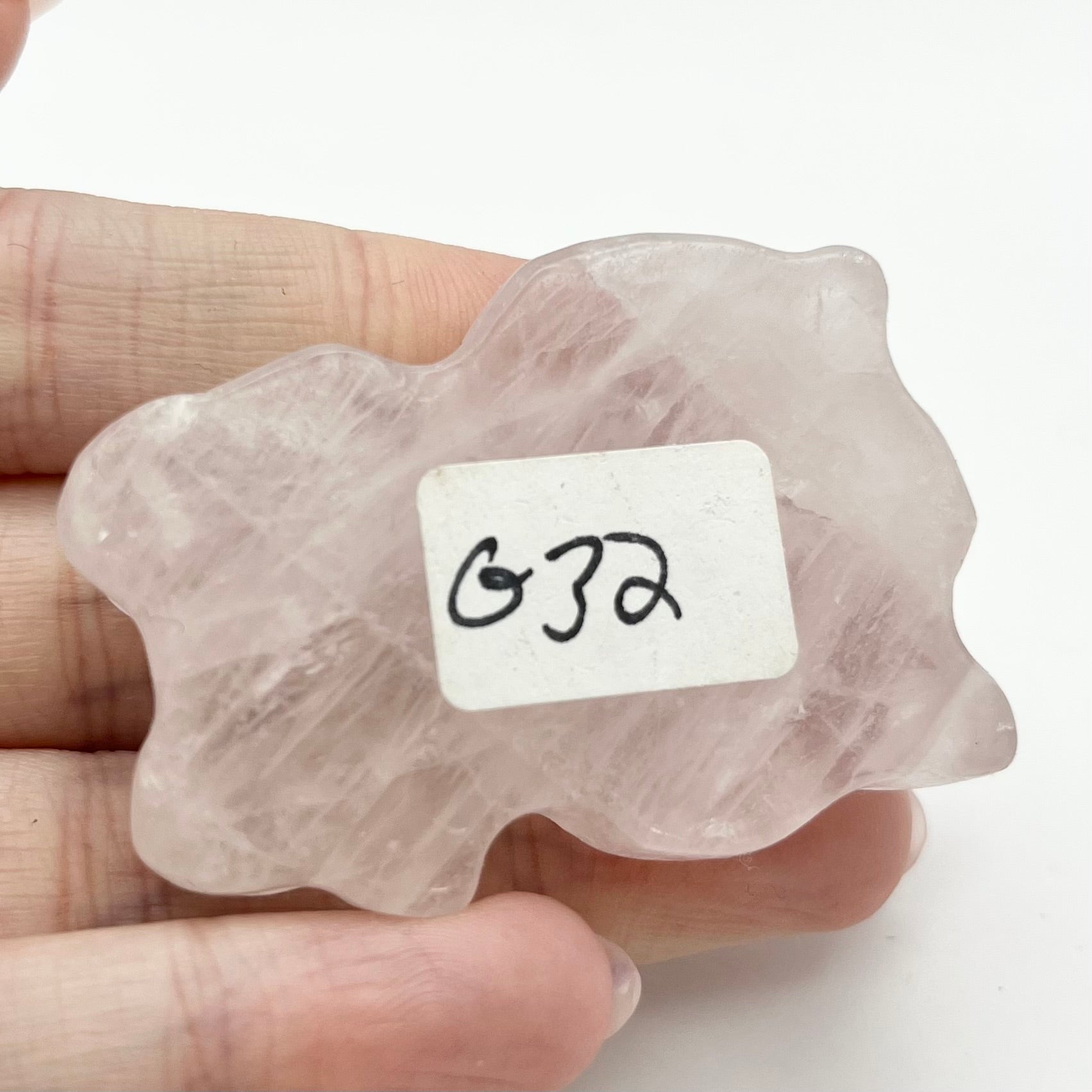 1.75 Inch Rose Quartz Hello Kitty Carving G32