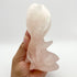 5.5 Inch Rose Quartz Dolphin Carving X266