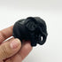 2.25 Inch Obsidian Elephant Carving