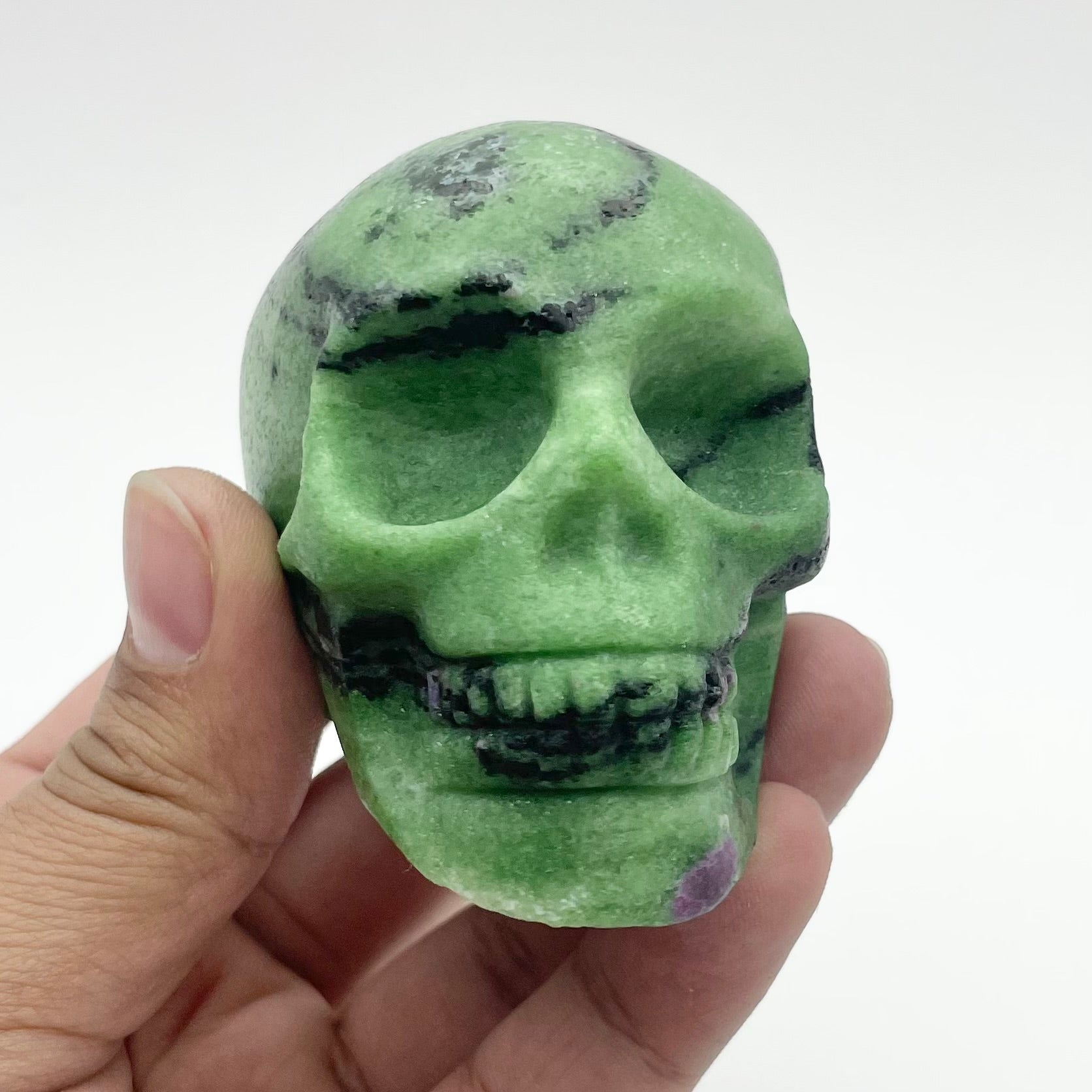 2.5 Inch Ruby in Zoisite Skull D110