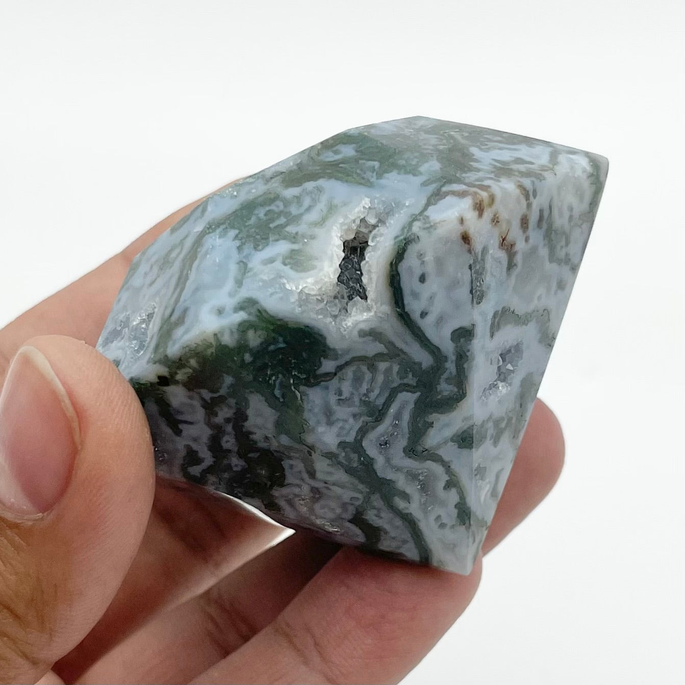 1.5 Inch Moss Agate Diamond R99