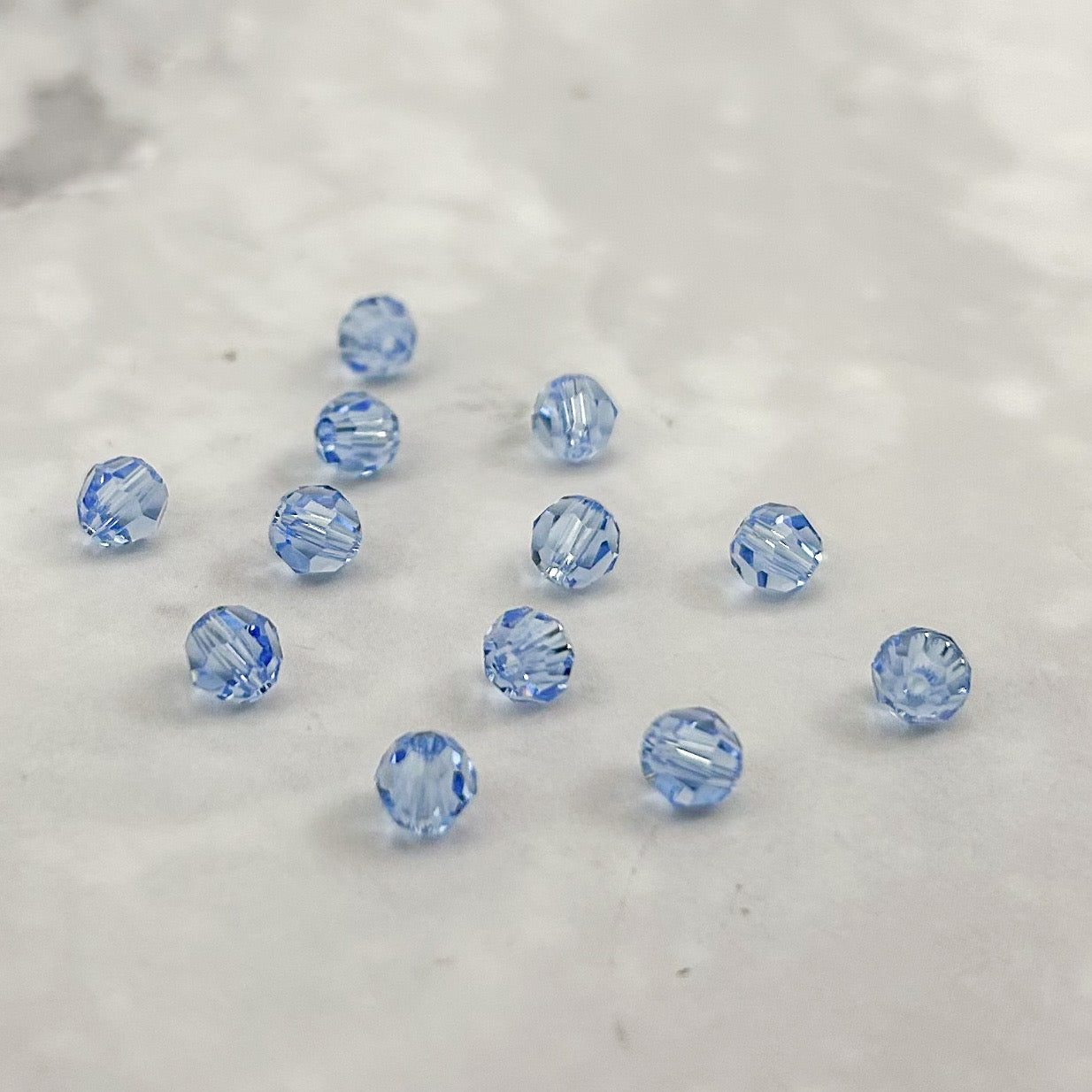 4mm Swarovski Sapphire Faceted Blue Bead Pack (12 Beads)
