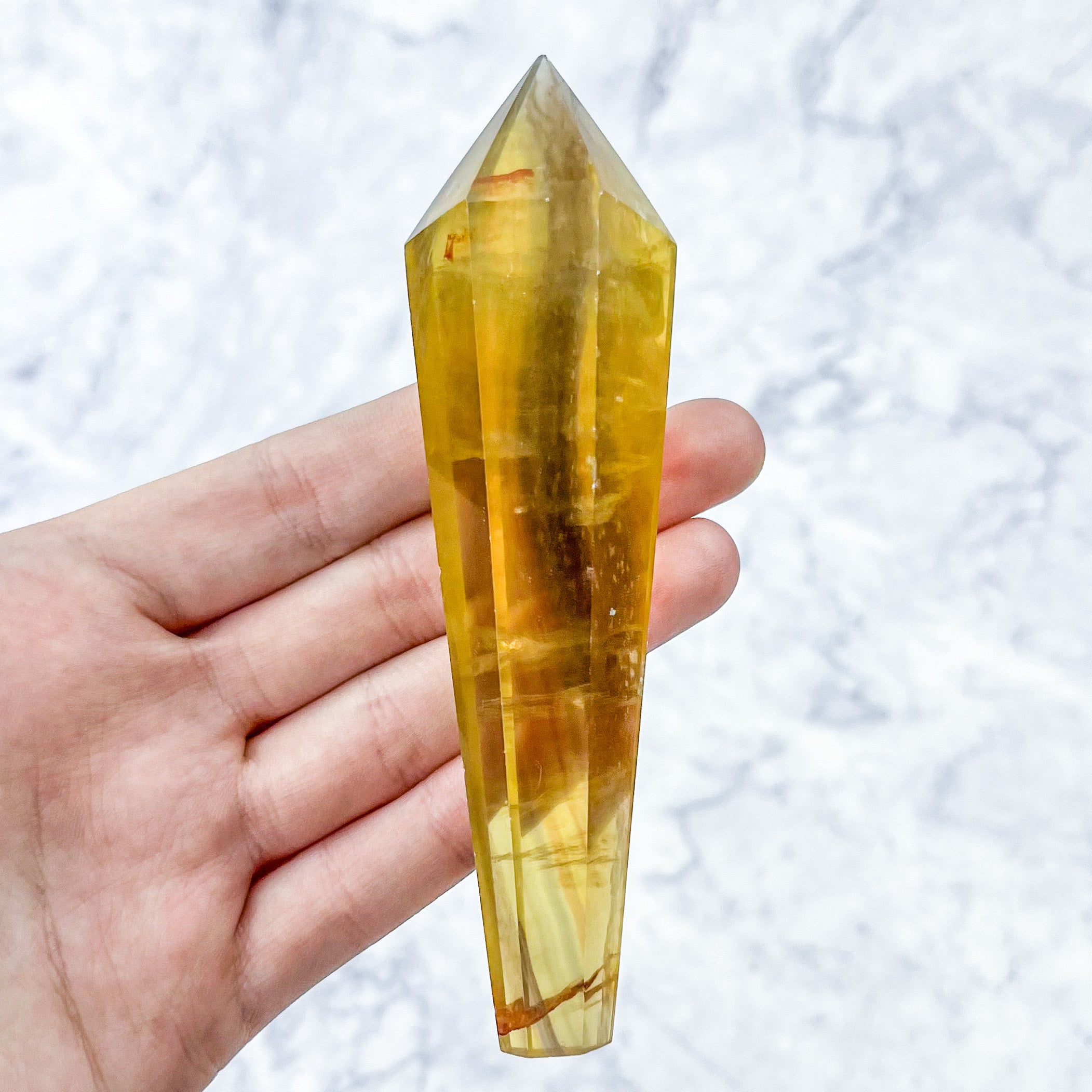 4.5 Inch Yellow Fluorite Wand L39