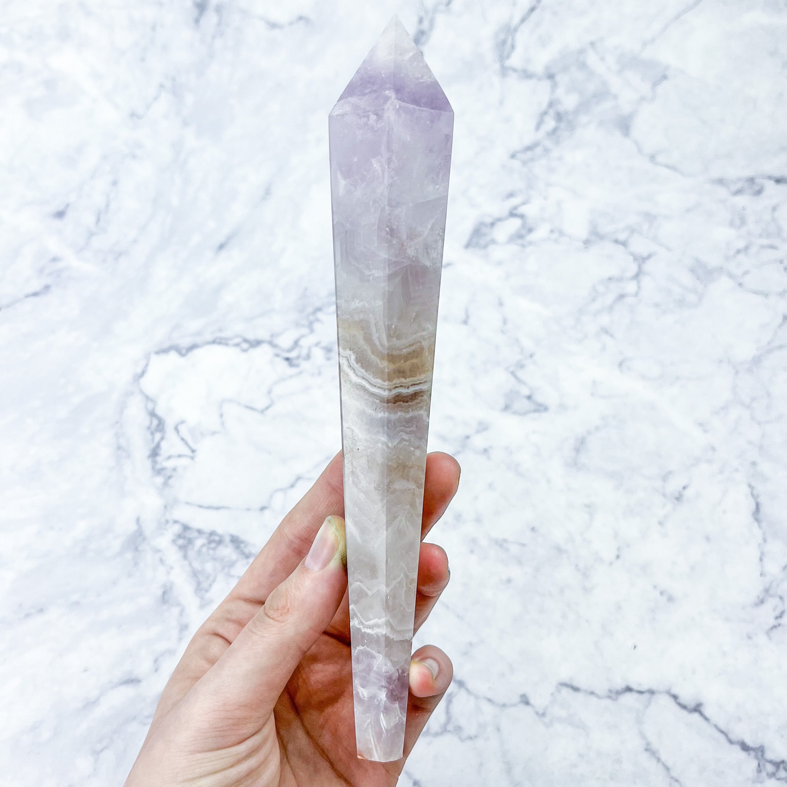 8 Inch Amethyst Agate Wand B73