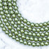 6mm Olive Green Pearlized Bead Strand