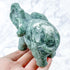 3.5 Inch Moss Agate Elephant Carving M72