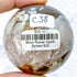 1.75 Inch Black Flower Agate Sphere C38